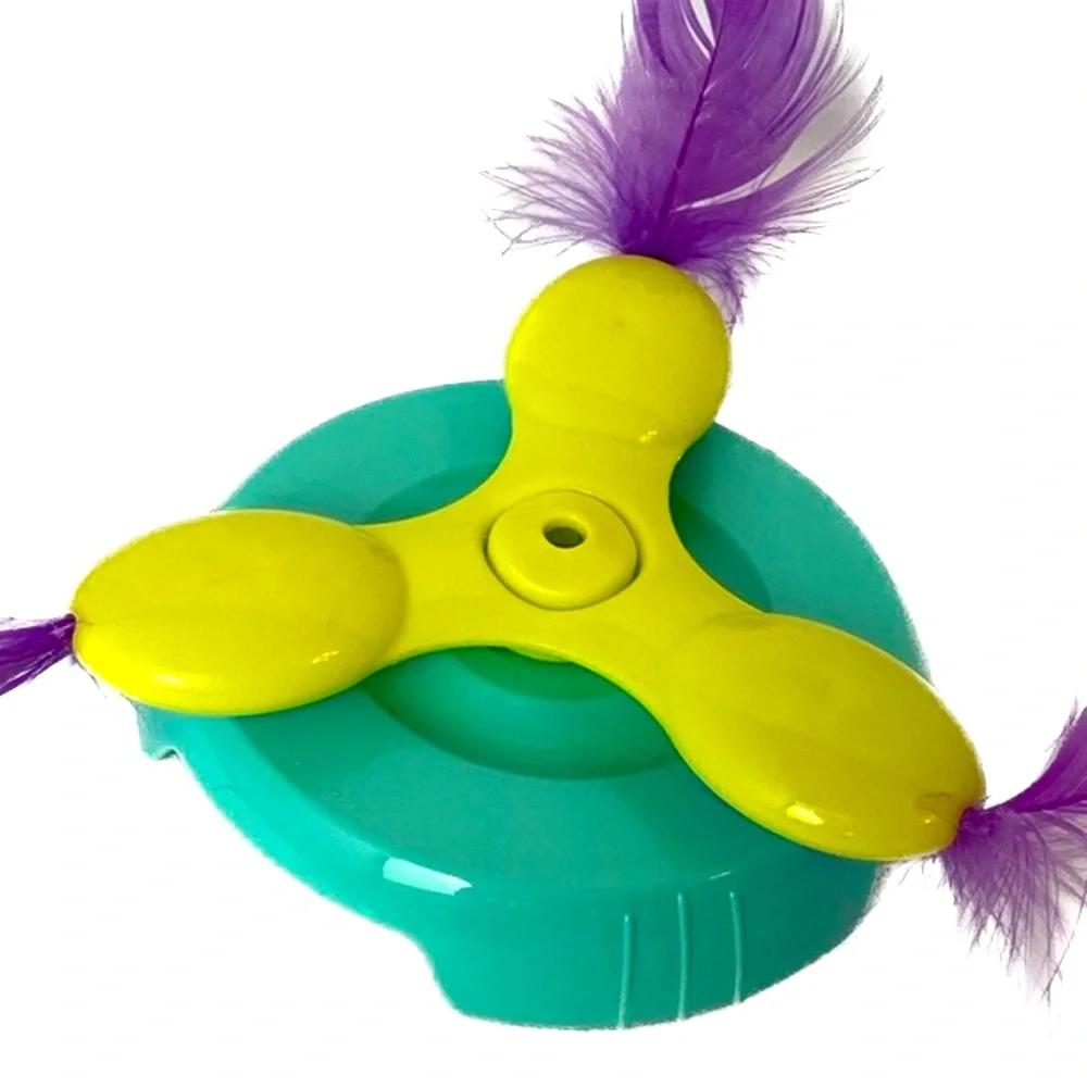 🎉HOST PICK 🐈Cat 🐈‍⬛ toy fidget spinner with feathered fun for your kitty cat
